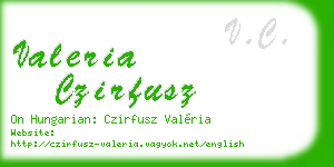 valeria czirfusz business card