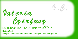 valeria czirfusz business card